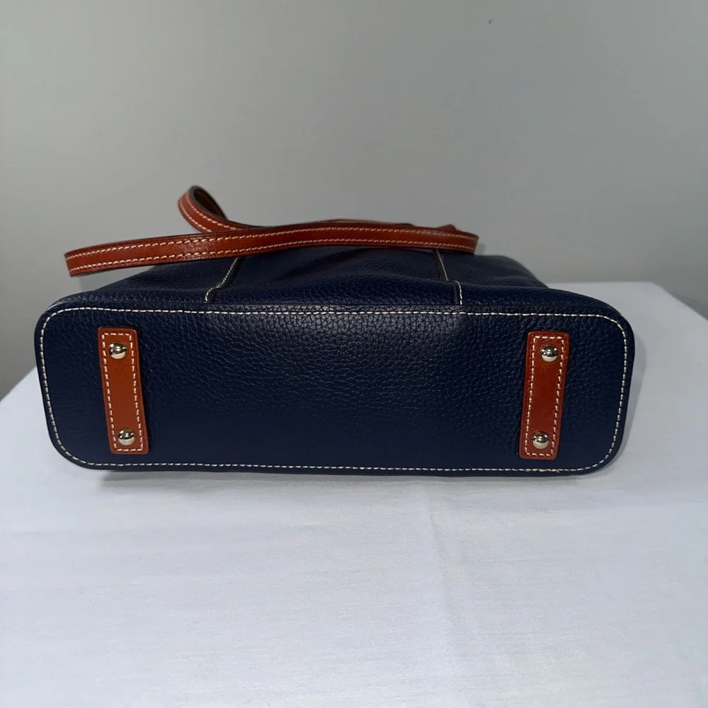 Dooney & Bourke Lexington Small Tote Midnight Blue Navy Pebble Leather Shopper